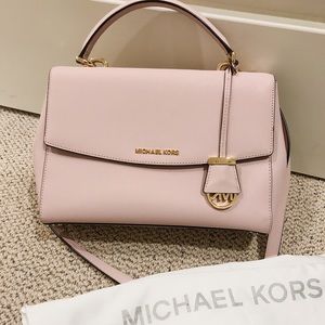 Michael Kors medium Pink Ava Saffiano Leather
